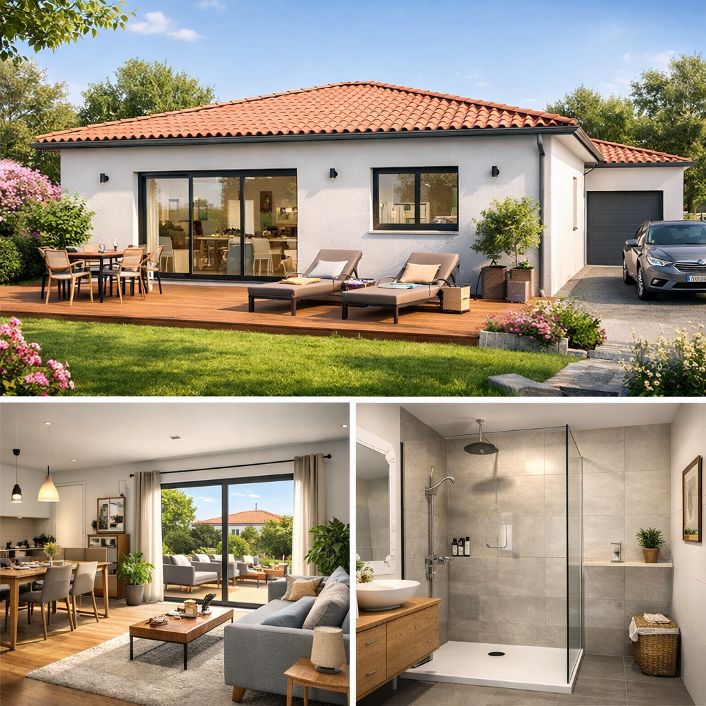 Maison de 80m² + terrain 425m² Montfrin